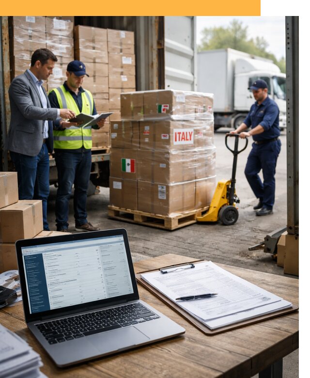 Доставка грузов из Италии: морские и авиаперевозки от 18554