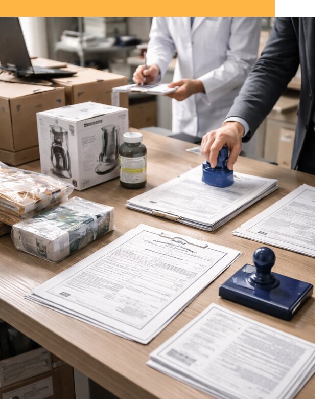 Сертификация импортных товаров от 12370 с таможенным сопровождением